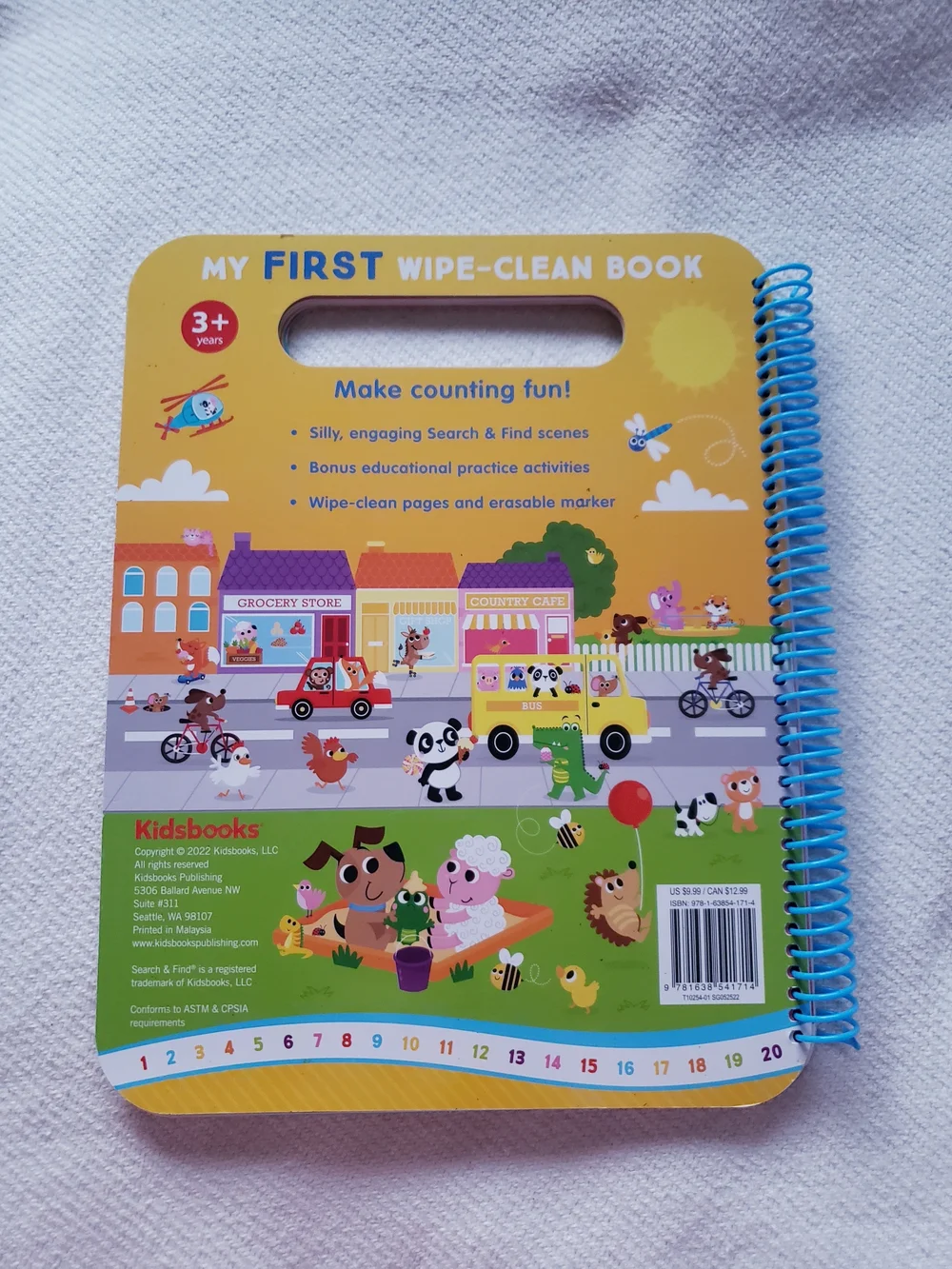 Search & Find 123 Wipe-Clean Book - Yellow